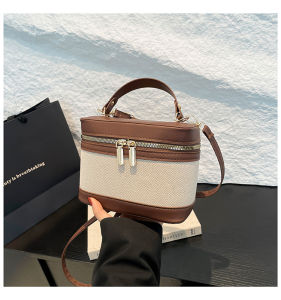 COD Bucket Bag Women Leather Sling Shoulder Bag Travel Print Crossbody Bag Korean Retro Tote Bag