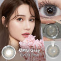 Magister colored contact lens with solution 1 pair  14-14.5MM  Korean eye contact lenses buy 1 get 2 gifts（ Solution 120ml+Contact lens case）. 