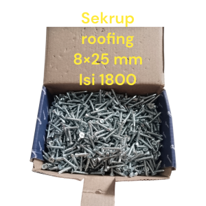 sekrup roofing baja ringan 8 x 25 mm isi 1800 pcs sekrup roofing 8 x 25 mm 1 box 1800 pcs