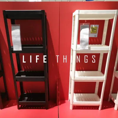 IKEA VESKEN (4-tier) Shelf unit Unit para-para 36x23x100 cm 4 tier Small Rack