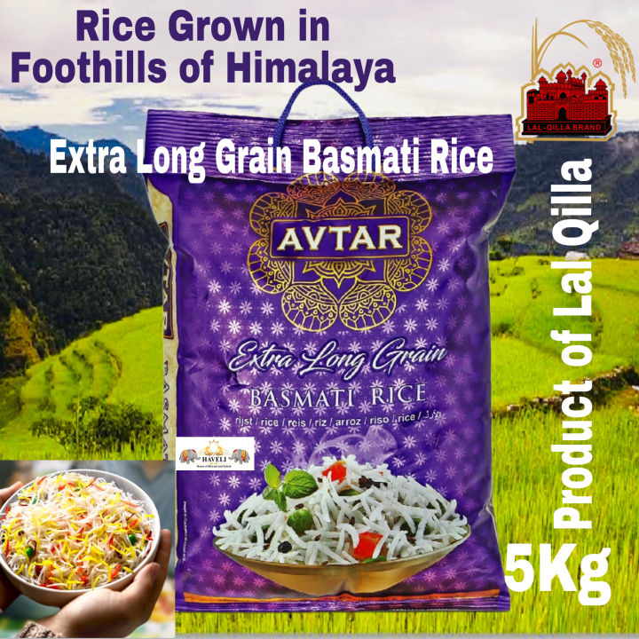 Avtar 5Kg Extra Long Grain Basmati Rice By Lal Qilla Indian