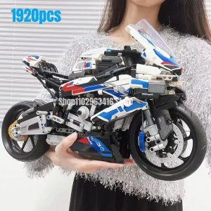 Compatible with LEGO 1920pcs Kỹ thuật Xe máy Khối 1: 5 Model Fit 42130 Đồ chơi Xe máy Xe máy Khối xây dựng Sinh nhật cho trẻ em