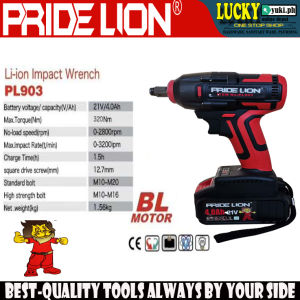 PL903 Electric wrench large torque brushless tool 21v Battery