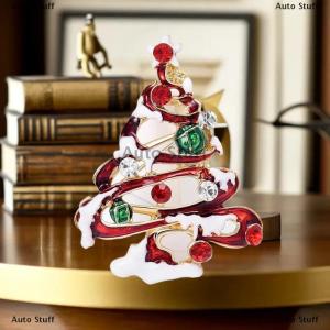 [COD] Auto Stuff เข็มกลัดแฟชั่นรูปต้นคริสต์มาสเคลือบพลอยเทียมเครื่องประดับสำหรับผู้หญิง