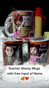Teacher Glossy Mug with Box and Free input of Name