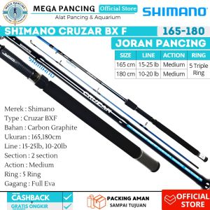 Joran Pancing Shimano Cruzar BXF Carbon 165180 Type Spinning 2 SectionKelenturan Kaku Murah Dan Kuat Promo COD