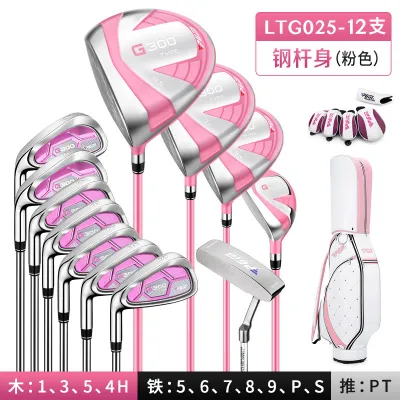 PGM Golf Club Set for Women Left Hand Womens Golf Clubs Complete Set Ladies 7 Iron Driver Golf Club Golf Bag 12 Clubs