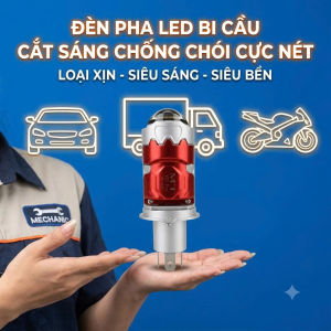 Đèn LED Bi Cầu Mini V33 Pro Cắt Sáng Chuẩn Chống Chói Siêu Bền - Lắp Ô Tô Con Xe Tải Xe Máy