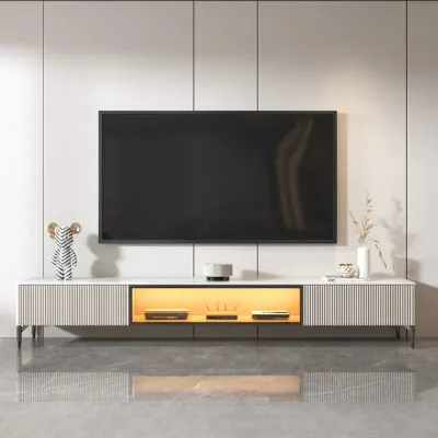 [CozyNest ]TV Console Free Type Sintered Stone TV Cabinet Modern Light luxury Living Room TV cabinet