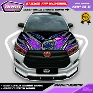 KAP 13 - STIKER KAP MESIN MOBIL AVANZA SIGRA PAJERO BRIO JAZZ TERIOS XPANDER BRV GRATIS CUSTOM NAMA