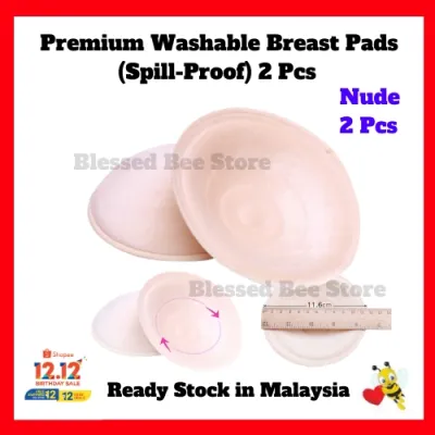 Blessed Bee Hons Premium Washable Breathable Breast Pad Nursing Pad Breast Pad Anti-Leak Spill Proof ( 2 pcs)