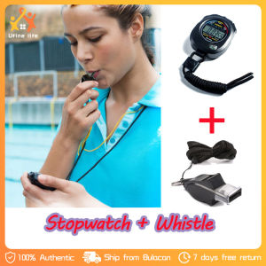 Whistle+Stopwatch Chronograph Timer Counter Waterproof Digital LCD with Battery Sport