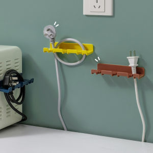 Punch-free Plug Storage Rack Plug Storage Hook Wall Mount Power Cord Storage for Kitchen Bedroom