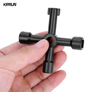 KIPRUN 4 In 1 Cross Switch Key Wrench Universal Cross Triangle Wrench KEY for Train Electrical Elevator Cabinet Water Meter Valve Alloy Triangle
