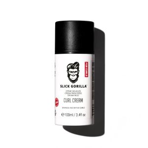 Slick Gorilla Curl Mens curling cream ,Curl Defining Styler,3.38 fl oz Aloe Vera 、 Coconut Oil 、 Sweet almond oil and panthenol help to moisturize curly hair , Control frizz , Maintain a gentle start