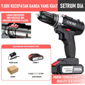Bor tangan bor listrik litium alat listrik perangkat keras yang dapat diisi ulang obeng listrik