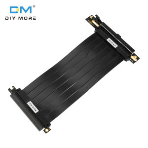 Diymore PCI-E สายพ่วงการ์ดจอ16X สายอะแดปเตอร์สำหรับสายแพ PCIE แฟลชไดรฟ์สองหัวความเร็วสูงสูง