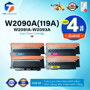 (แพ็ค4สี)หมึกเทียบเท่า HP 119A /119A W2090A W2091A W2092A W2093A Color Laser 150a/150nw/MFP178nw/178nwg/MFP179fnw/179fwg