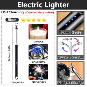 🔥lighter electronic rechargeable🔥 Stove Gas Lighter NO FLAME/WINDPROOF/EASY TO CARRY/WIDELY USED lighter electronic usb 720°flexible ignition electric lighter rechargeable rechargeable lighter lighter elektrik arc lighter electric lighter type c