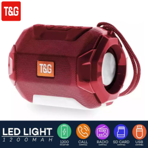 T&G TG-162 Wireless Bluetooth Subwoofer With LED Lights Portable Multi Function Speaker with Strap