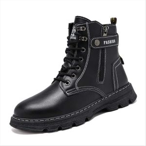 Katerina Fashion Korean Plain Safety Ankle Boots Shoes For Men #JL-222
