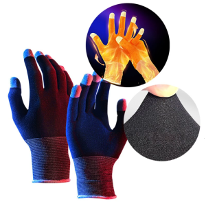Game Playing Glove Highly Sensitive Gaming Finger Sleeves Anti-Sweat Breathable Keep Warm Compatible for E-Sports 1 Pair