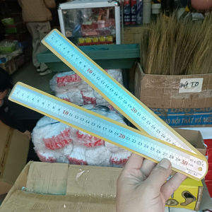 Thước Lá Thẳng Inox 30cm Hai Mặt Chia Vạch Rõ Nét Thước Kẻ Kim Loại Đo Kích Thước Chính Xác