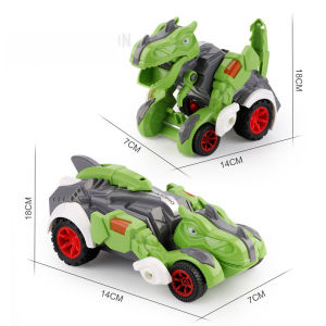 SKISOPGO Dinosaur Car Collision Deformation Toys Excavator Racing Car Tyrannosaurus Rex Robot Model Children Gifts