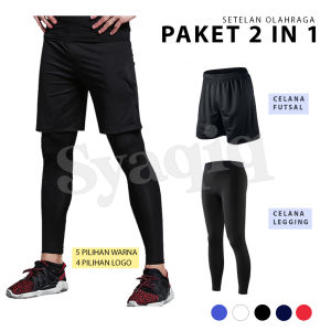 Celana Olah Raga Pendek Pria Celana Baselayer Manset Panjang Legging Sport Futsal Sepakbola Pria Wanita