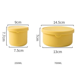 {SG} 250ml/700ml Microwave Silicone Container Food Storage Container Food Box Portable Silicone Lunch Box