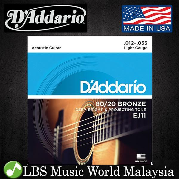 D addario EJ11 80 20 Bronze Acoustic Guitar Strings 12 53 Daddario