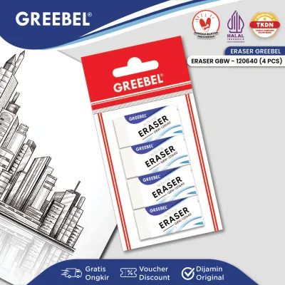 GREEBEL Penghapus Pensil Eraser Pencil (HAPUSAN GBW-120640) / Setip Pencil / Alat Tulis / Aman untuk Anak / Alat Tulis Sekolah