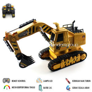 Mainan Mobil Remot Kontrol RC Beko Excavator Performance Lampu LED Cas