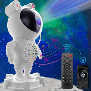 Galaxy Light Astronaut Projector Bluetooth Starry Sky Projector Night Light Projection Lamp with Music Voice Control LED Light for Room Desk Home Decor 星空灯