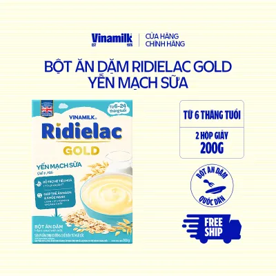 Bột Ăn Dặm Ridielac Gold Yến Mạch Sữa - 2 Hộp Giấy 200g