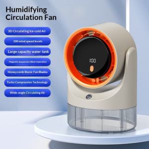 100-level Mini Air Cooler Portable Water Mist Fan Rechargeable Humidifying Mist Desk Fan Outdoor Portable Mini Handheld Fan Wireless Usb Charging Desktop Fan For Office Home