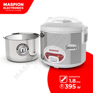 Maspion Rice Cooker / Magic Com 1.8 Liter 3 in 1 - MRJ1808SS - FREE ONGKIR Jabodetabek