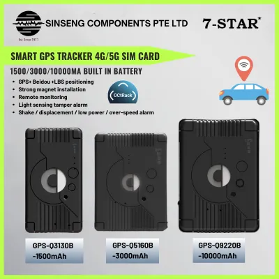 7-STAR* Smart GPS Tracker 4G/5G SIM Card with 1500mAh to 10000mAh Built in Battery (APP:OCTrack)[GPS-QB]