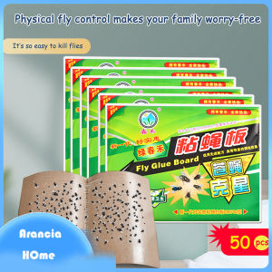 *READY STOCK AT MALAYSIA*50pcs Fly Stickers Strong Fly Paper Household Large Mosquito Trap Fly Medicine Board High Viscosity Fly Killer Artifact Pelekat Terbang 粘蝇板