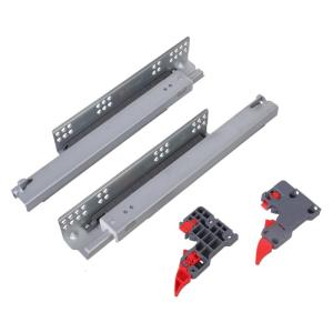 Concealed Bottom Mount Drawer Slides Undermount Soft Close Full Extension with Rear Mounting Bracket for Household Use