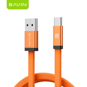 BAVIN CB421 1.2m 60W PD Fast Charging Flat Braided Type-C Cable for iPh 15–17 Series Tablets Laptops & Android