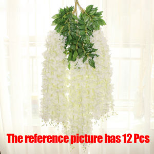 Artificial Flowers 3 Heads Wisteria Flowers Decorative Flower Plastic Decoration Colorful Artificial
