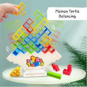 SNI Mainan Edukatif Anak Balancing Block Tetris Tetra Tower Games Fun Balok Susun (LB269-1)