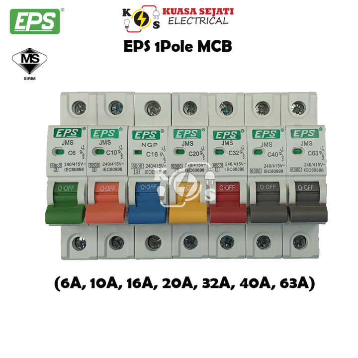 EPS 1Pole / 2Pole / 3Pole MCB 6A /10A / 16A / 20A / 32A / 40A / 63A ...