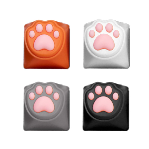 CatPaw Keycaps Silicone Enhanceds ABS Materials Soft Touch AntiWear Caps for Mechanical Keyboards