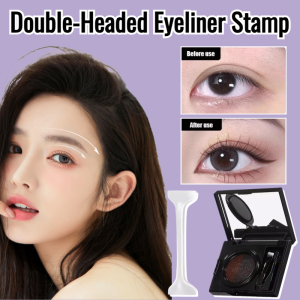 Double-Headed Eyeliner Stamp Long-Lasting Smudge-Proof Waterproof Eyeliner Pen Eye Makeup Tool Beginner-Friendly One-Stroke Application