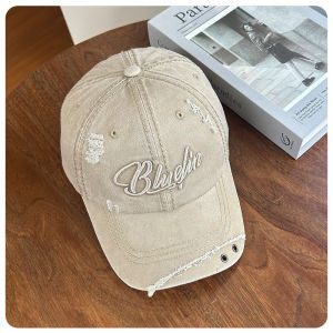 【WJ】Water-washed retro baseball cap Fashion pure cotton soft top duckbill cap