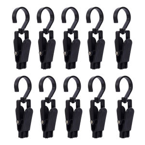 5/10Pcs 360 °Rotary Curtain Type Clothes Clip Multipurpose Household Laundry Hanger With Hook Towel Clip