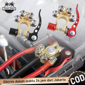 Tutup Kepala Aki Mobil 2pcs Quick Release Terminal Aki Mobil Multi Kuningan Bahan Tembaga Murni Klem Accu