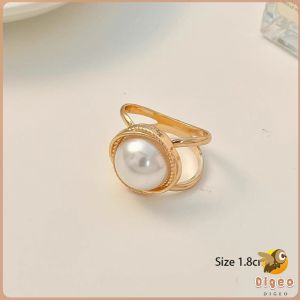 Digeo Elegant Pearl Floral Scarf Ring Clip Camellia Flower Scarf Buckle for Women Scarf Lady Girls Decoration Accessories